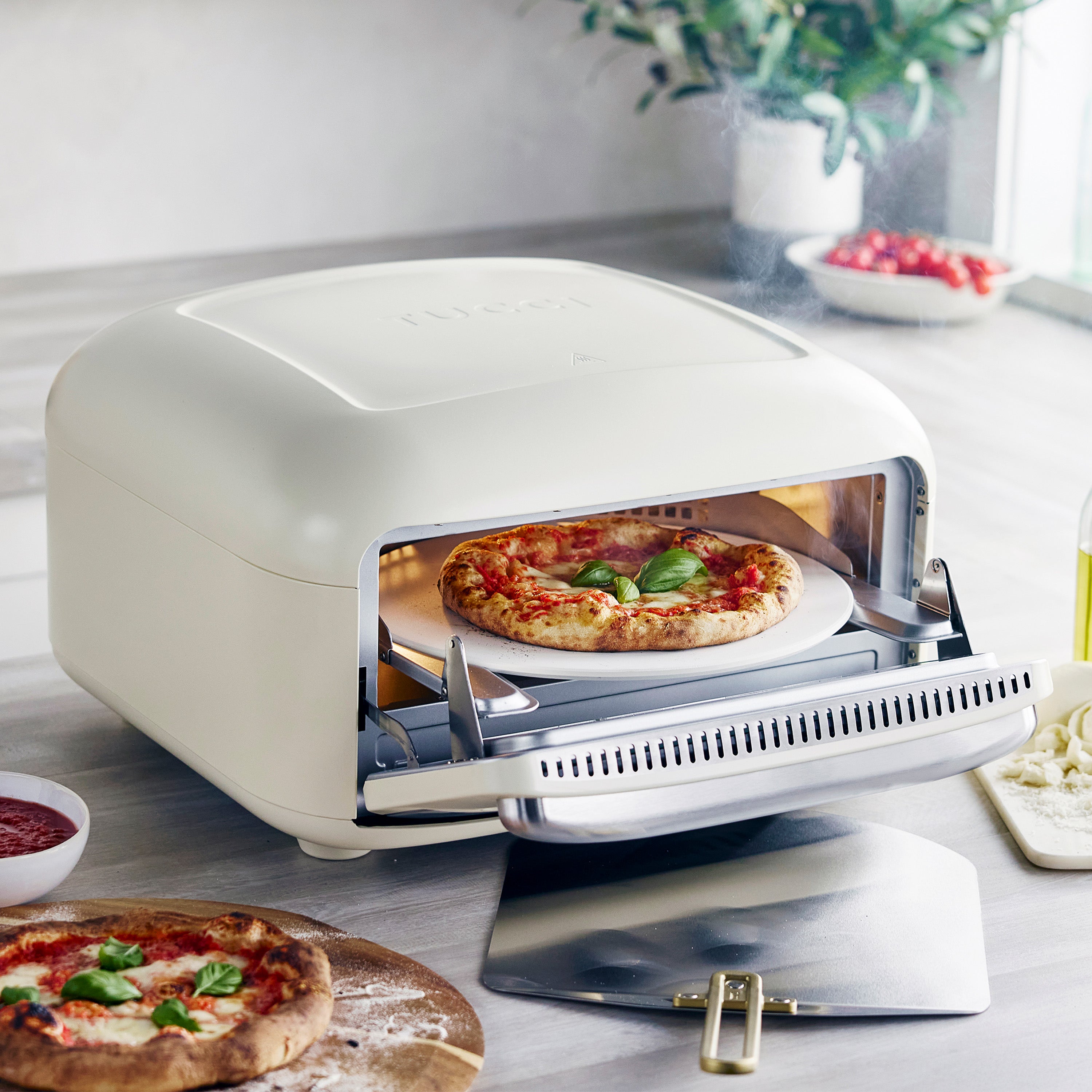 Stanley Tucci Indoor and Outdoor Pizza Oven – Carrara White