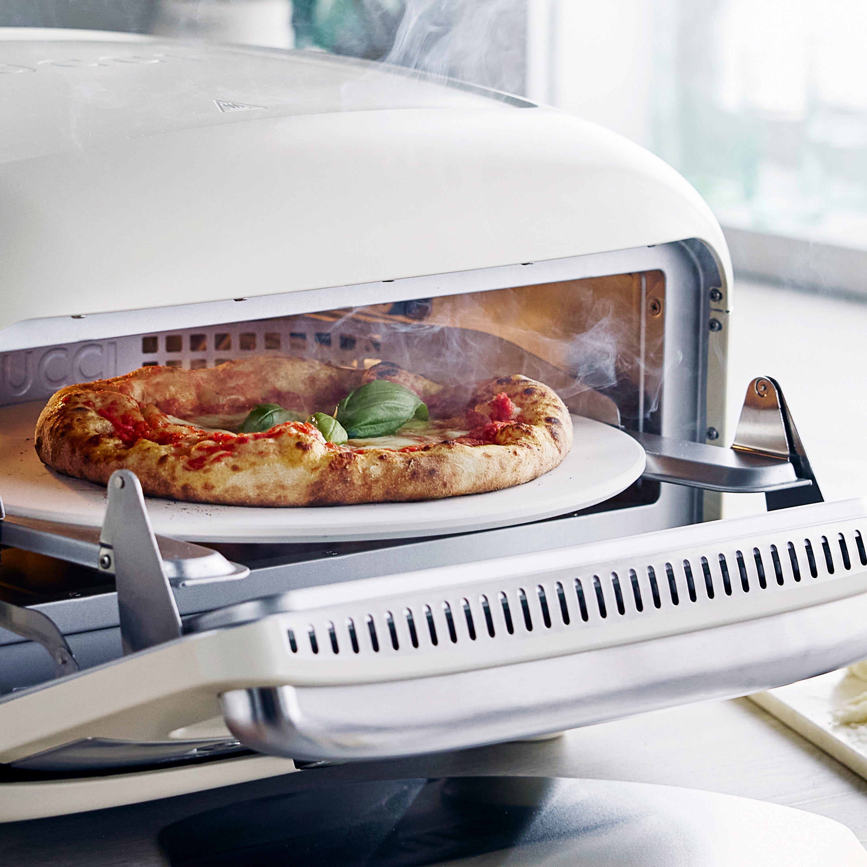 Stanley Tucci Indoor and Outdoor Pizza Oven – Carrara White