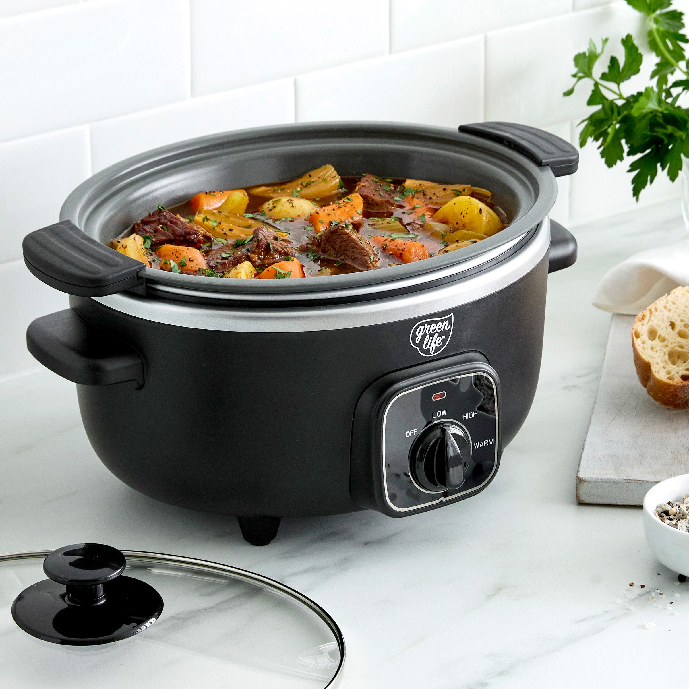 GreenLife Healthy 3.5-Quart Slow Cooker - Black