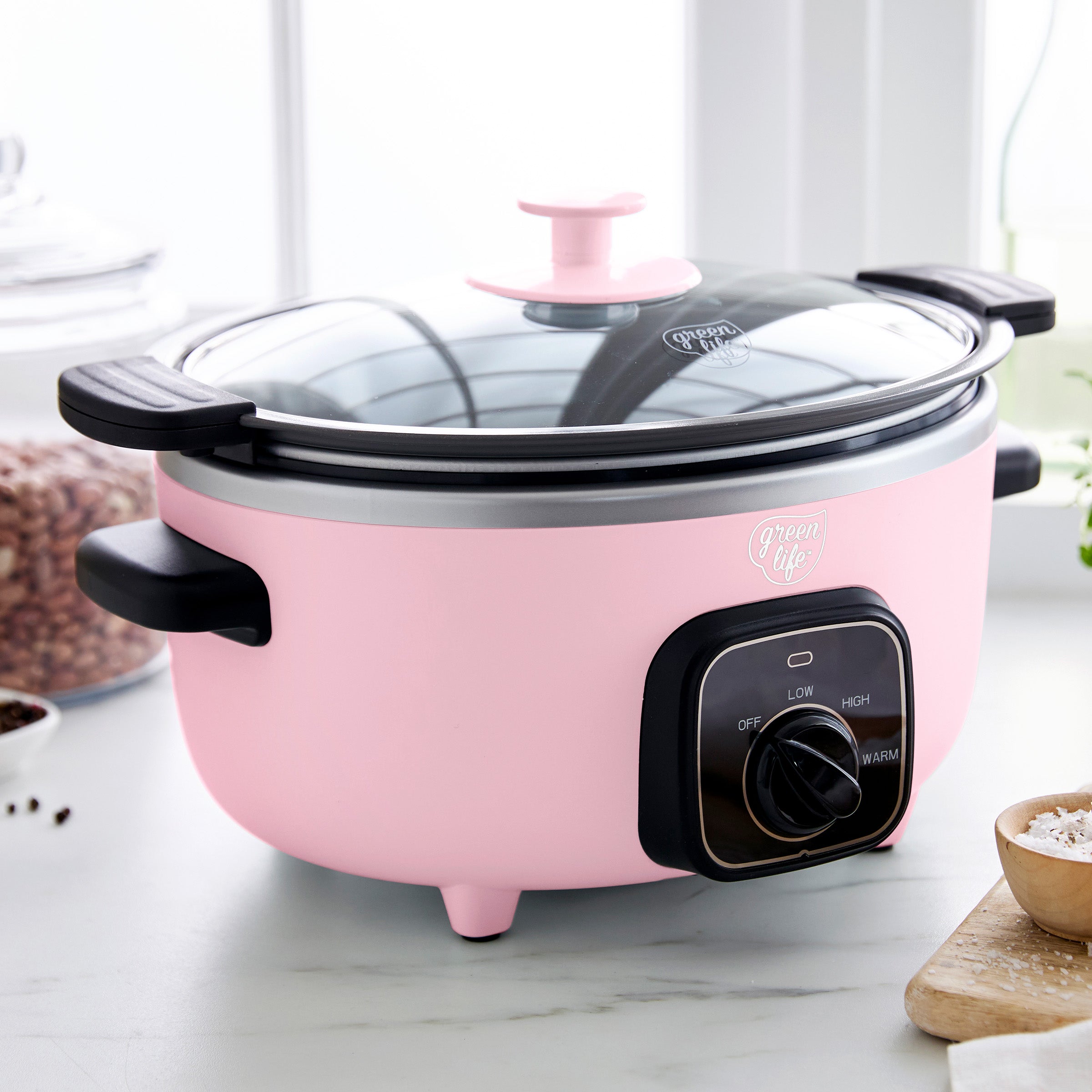 GreenLife Healthy 3.5-Quart Slow Cooker – Pink