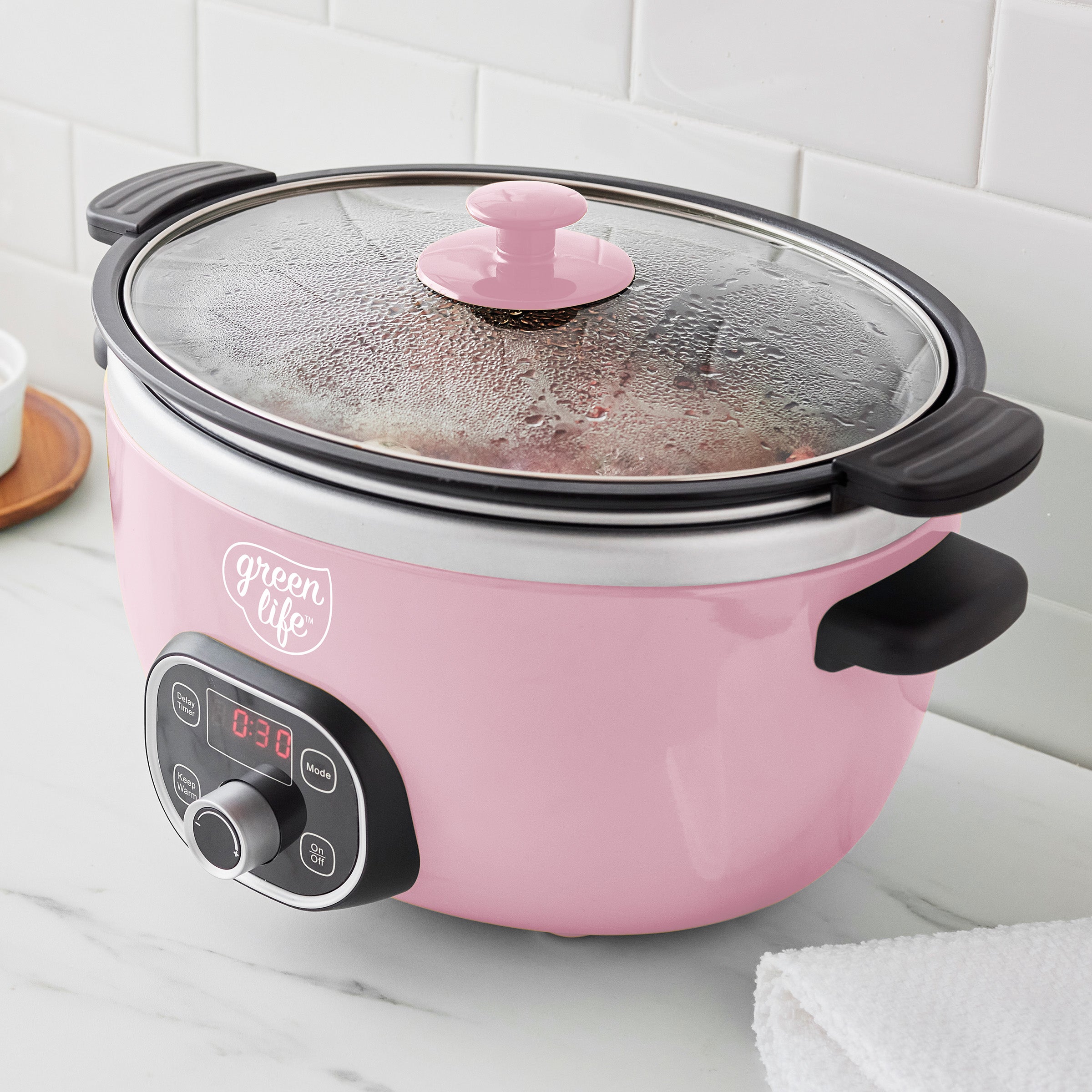 GreenLife Healthy 8-Quart Slow Cooker – Pink