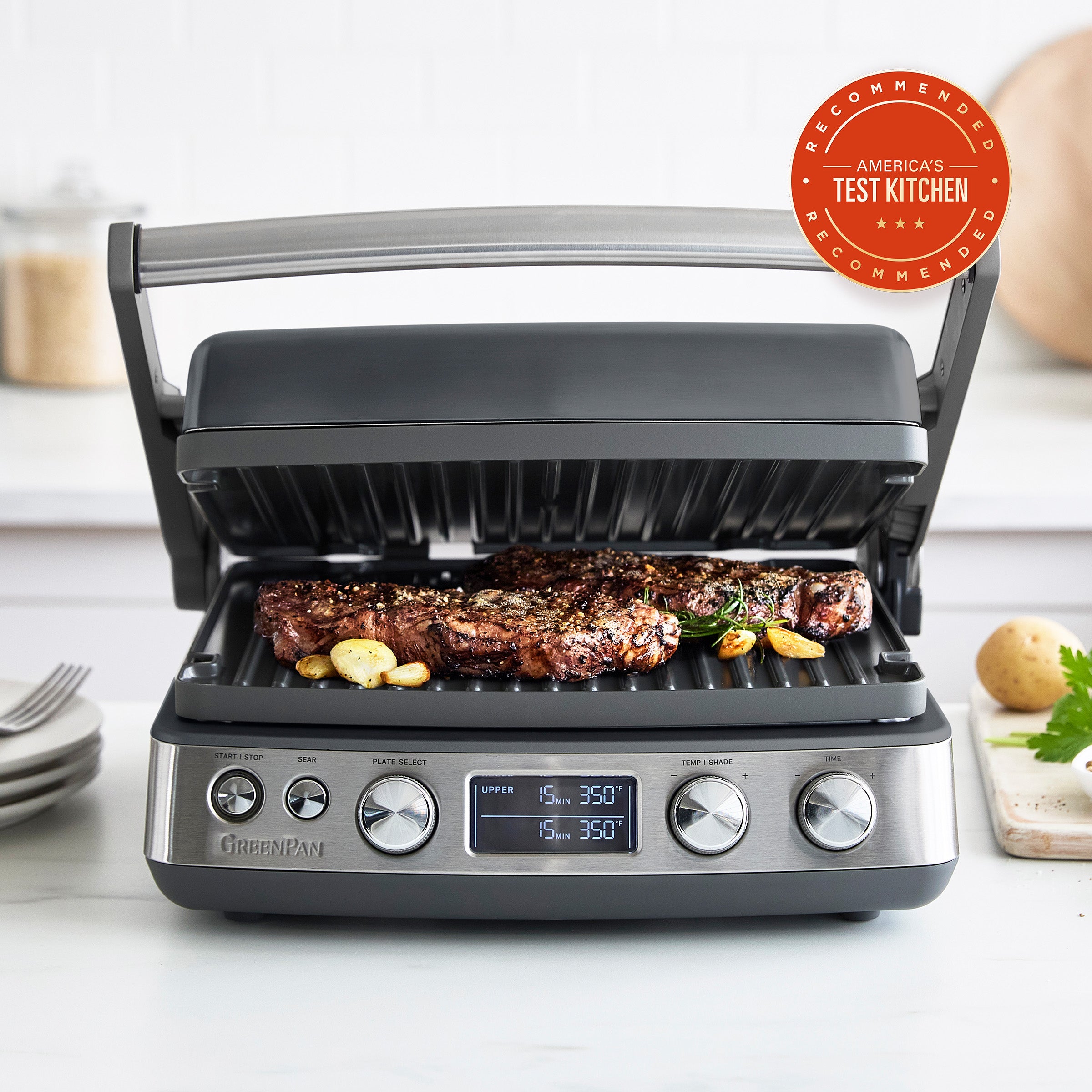 GreenPan Elite Multi Grill & Griddle | Graphite