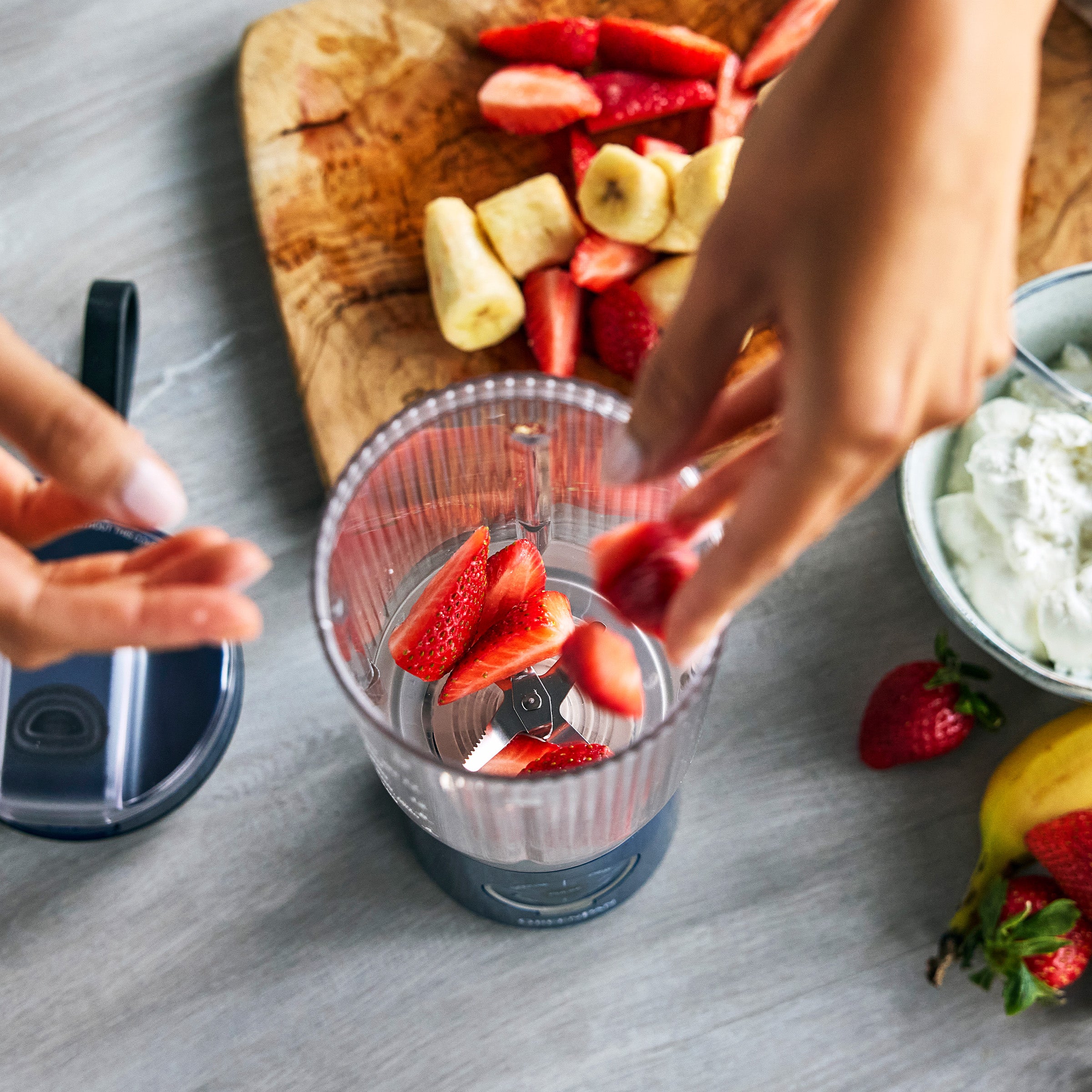 GreenPan Spin & Go Portable Blender – Blueberry