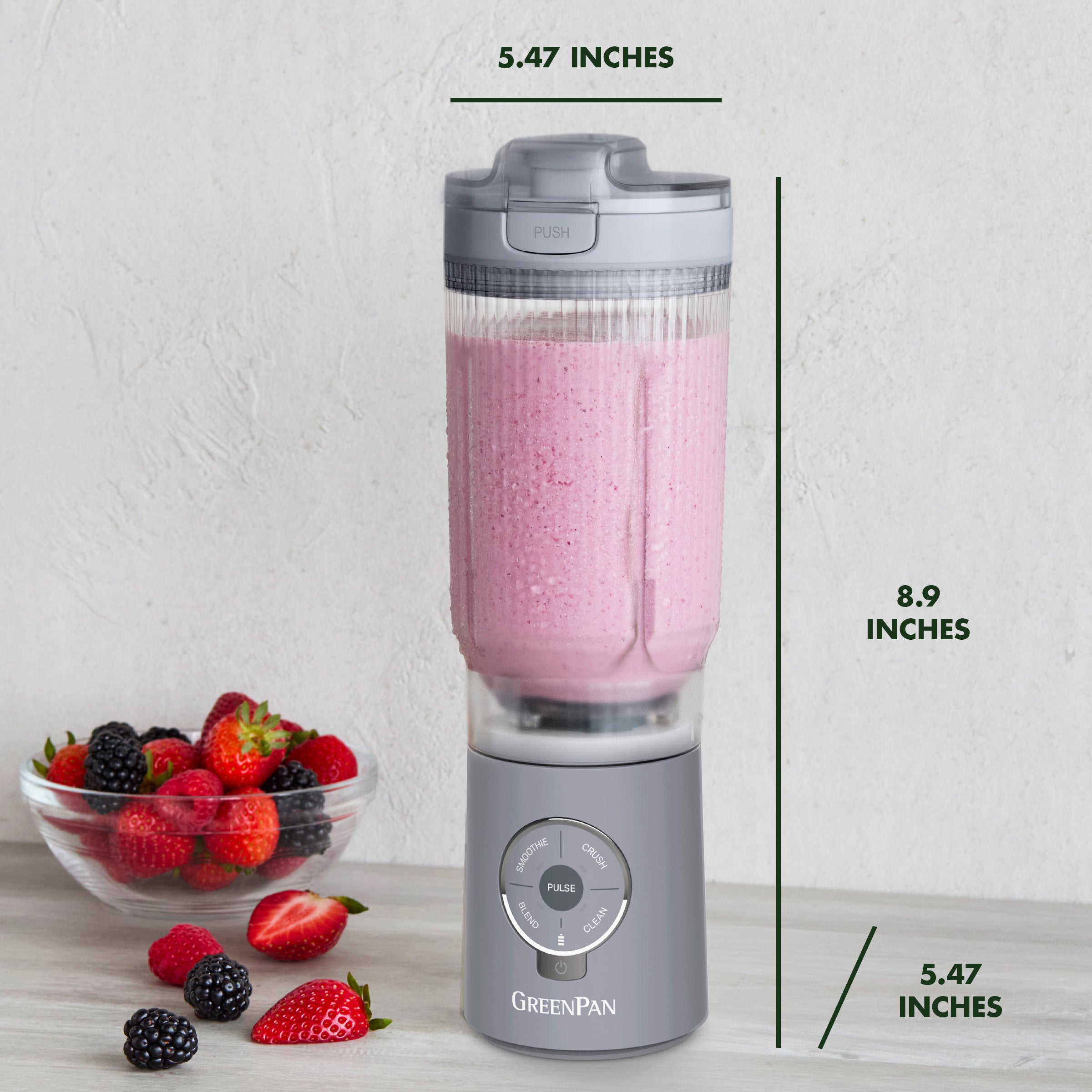 GreenPan Spin & Go Portable Blender – Slate