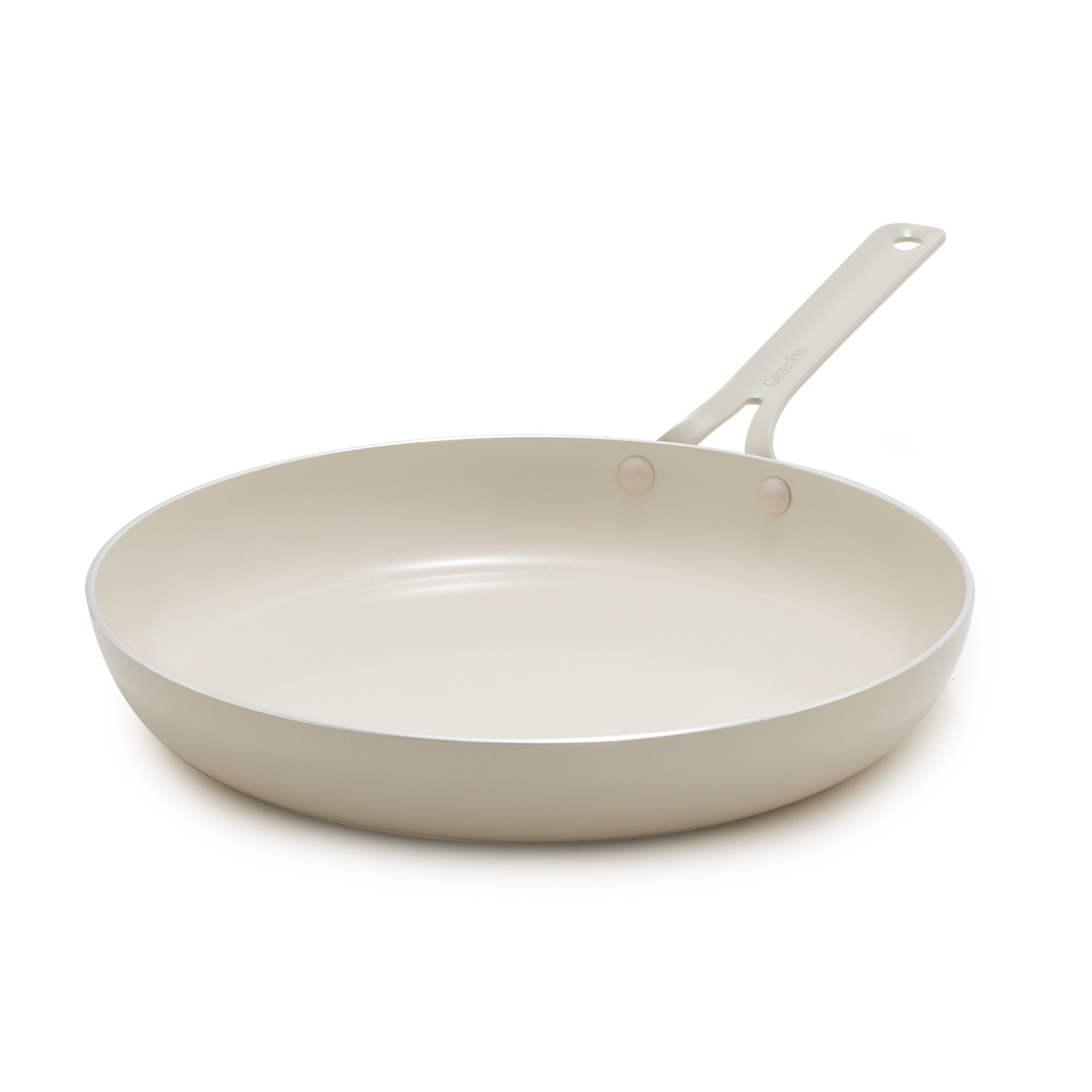 GreenPan Nova Gallery Ceramic Nonstick 12-Inch Frypan — Cream