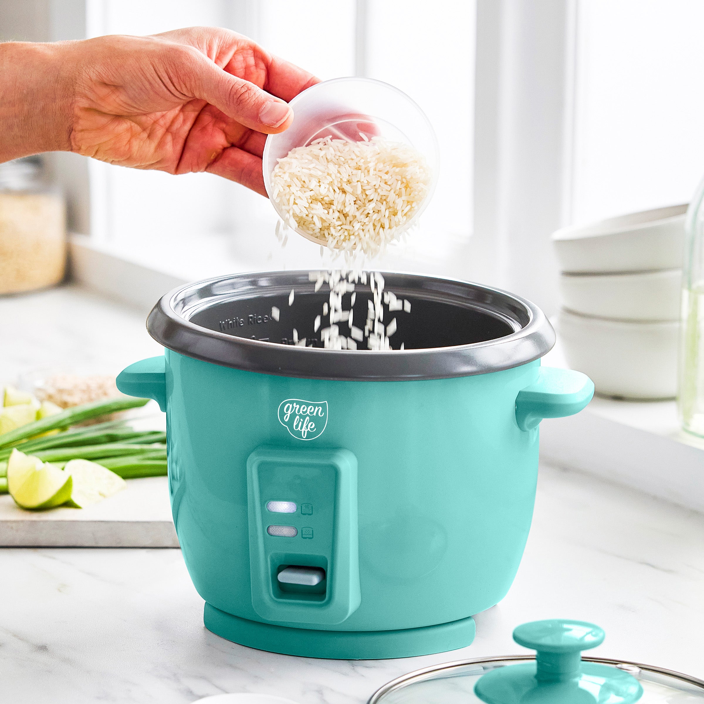 GreenLife 6-Cup Rice Cooker – Turquoise