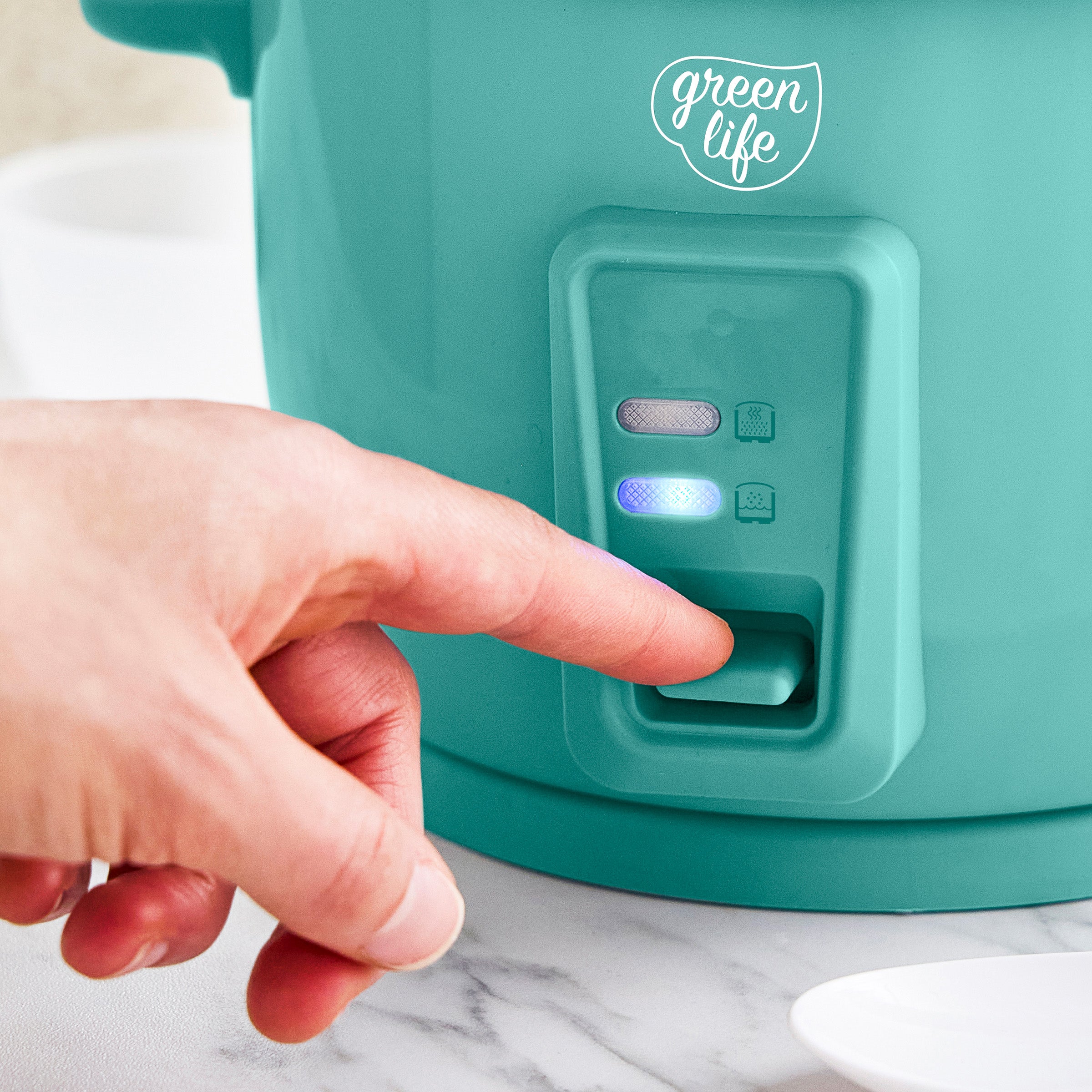 GreenLife 6-Cup Rice Cooker – Turquoise