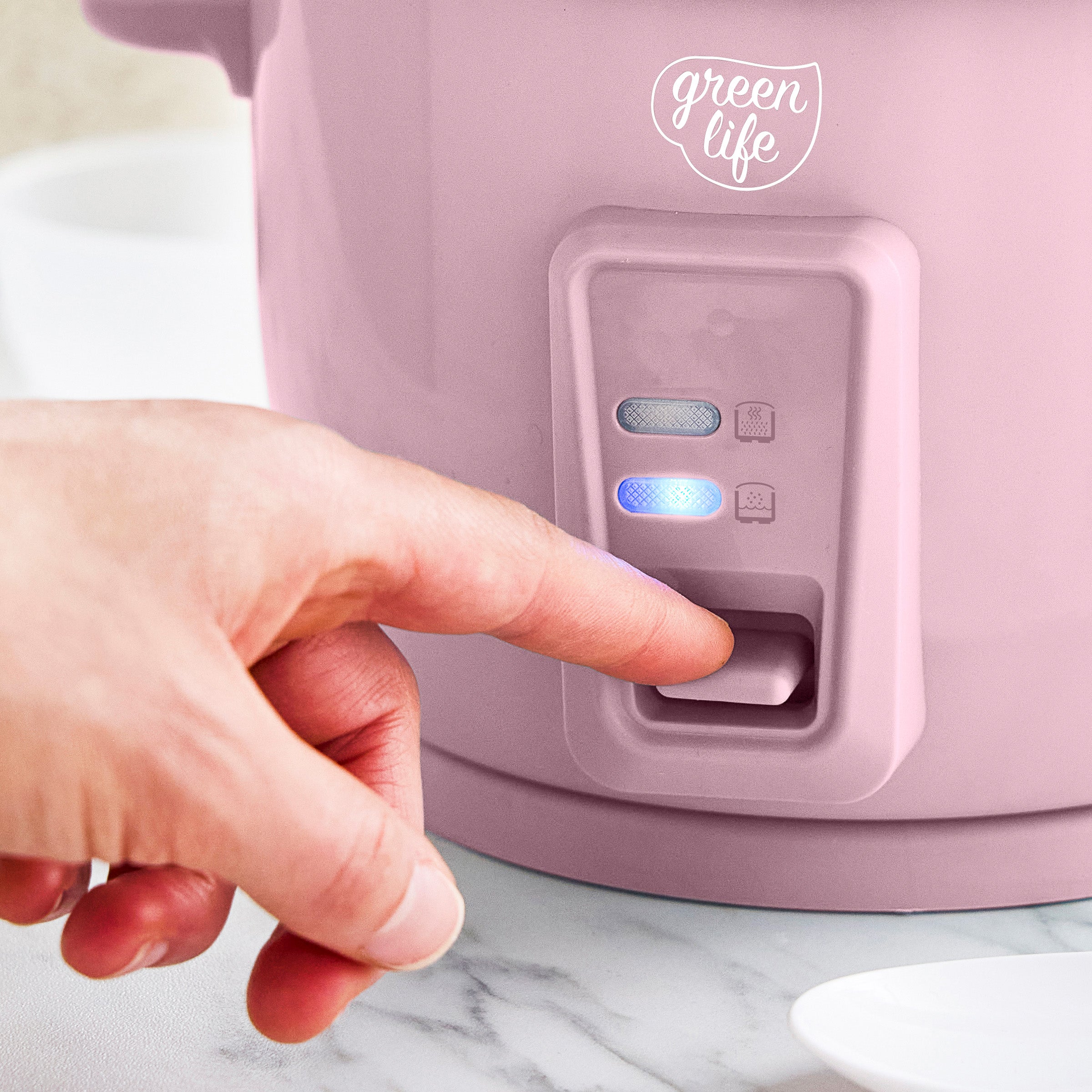 GreenLife 6-Cup Rice Cooker – Pink
