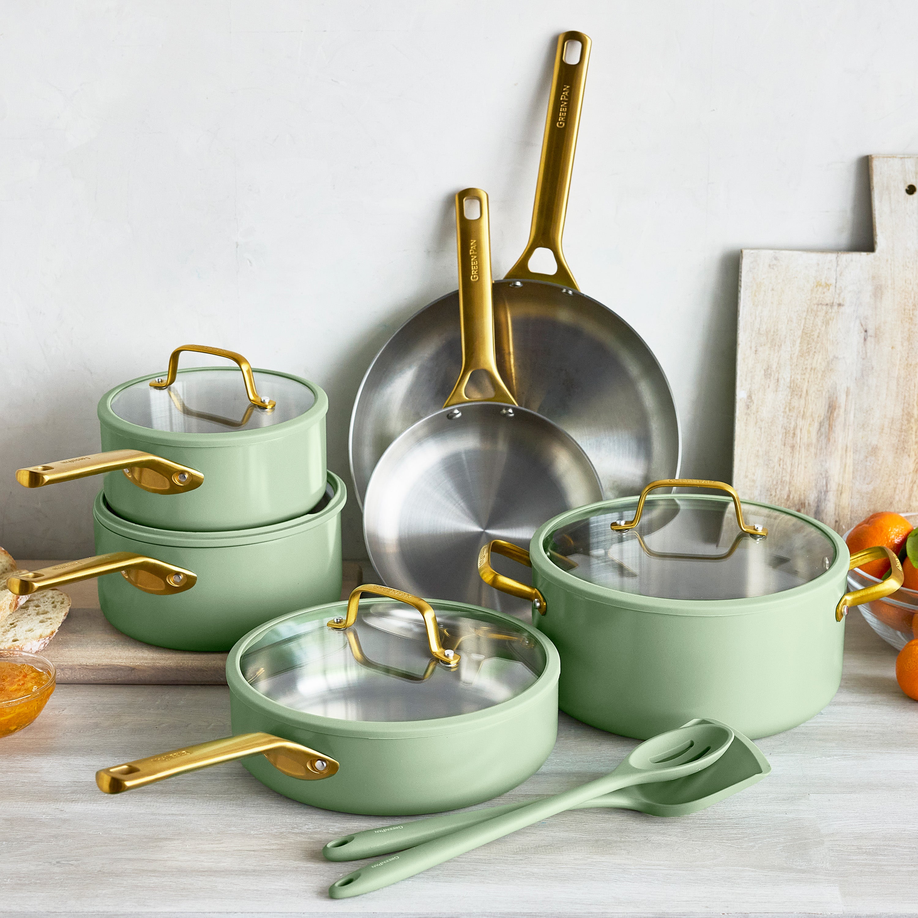 Reserve Pro 20-Piece Cookware & Bakeware Set — Sage