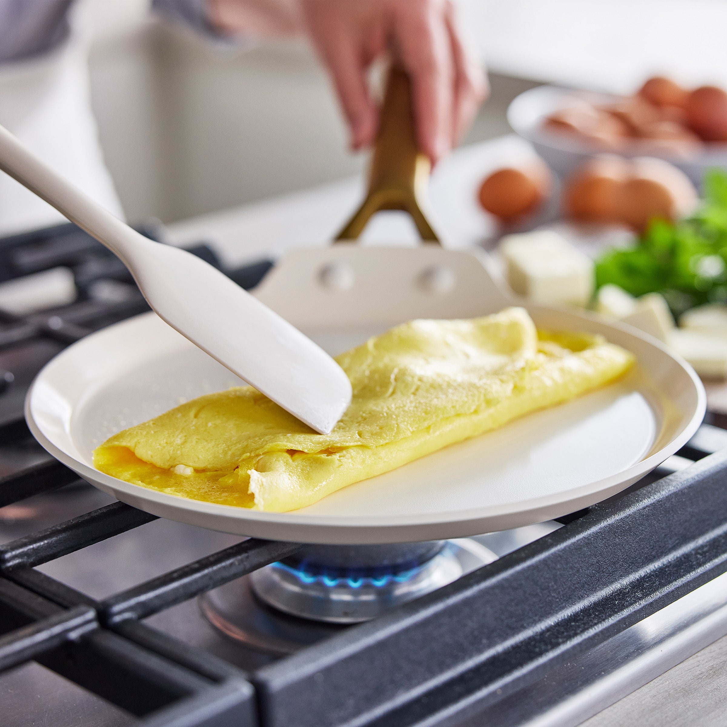 GreenPan Reserve Pro Ceramic Nonstick 10" Crepe Pan | Oyster