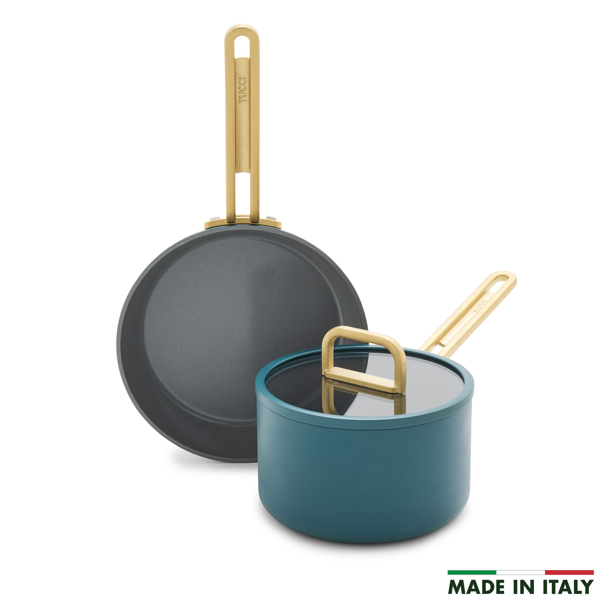 Stanley Tucci™ Ceramic Nonstick 3-Piece Mini Cookware Set - Venetian Teal